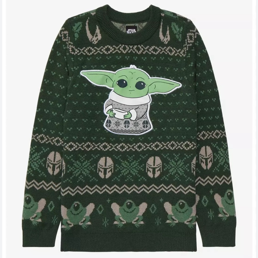 NWT’s Youth size XL or Adult size Small Grogu Sweater retails for 38.90